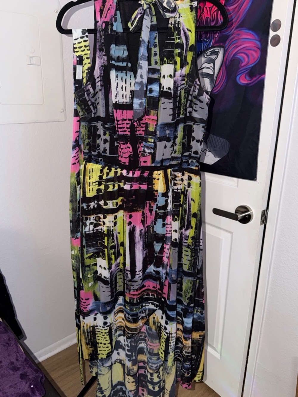 Women’s Multicolor Abstract Print Maxi Skirt